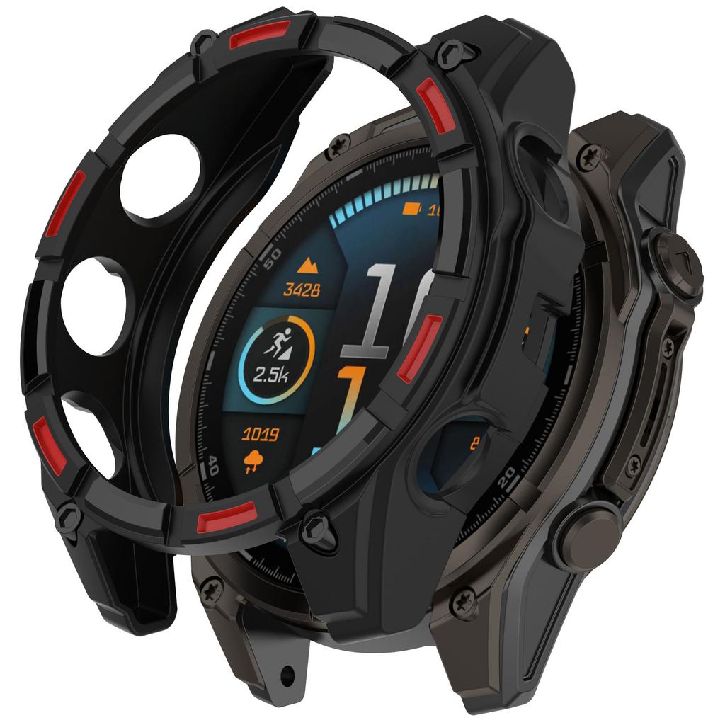 For Garmin Tactix 8 51mm TPU Watch Case Hollow-out Rugged Bumper Cover
