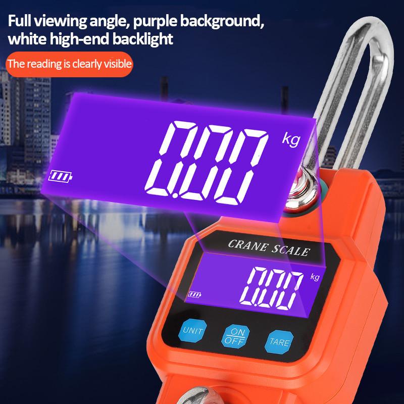 Цифровые подвесные весы, перезаряжаемые, портативные, тяжелые, крановые весы, весы из нержавеющей стали, весы для багажа 200 * 180 * 65 мм