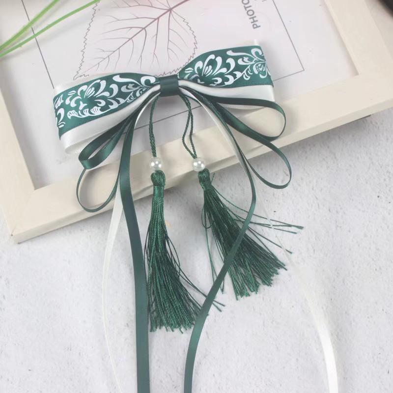 1 шт., длинные ленты в древнем стиле, головной убор, заколка для волос, бант, китайский бант, заколки для волос, свадебные, свадебные