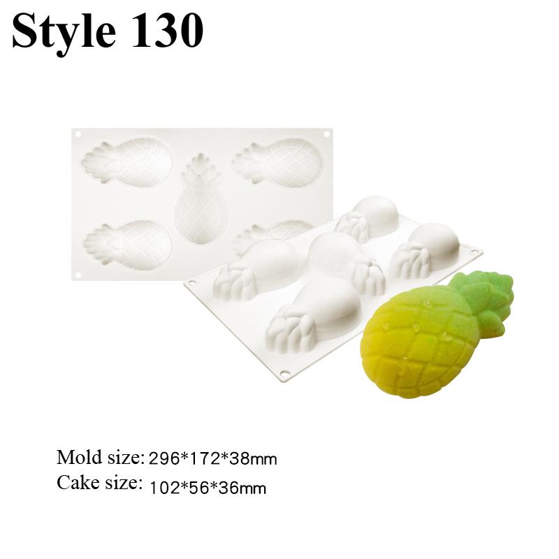 Формы для торта «Фруктовый мусс» Апельсин Яблоко Груша Манго Клубника Дуриан Дизайн Силиконовые формы для торта Инструменты для украшения десертов