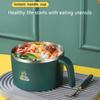 900ml Instant Noodles Bowl Stainless Steel Instant Noodles Bowl 900ml Noodles Bowl with Lid for Student Dormitory Office Worker