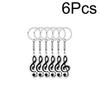 6Pcs/Pack Music Note Vintage Prom Birthday Supplies Ring Music Theme Party Decorations DIY PVC Retro Keychain Musical Favors