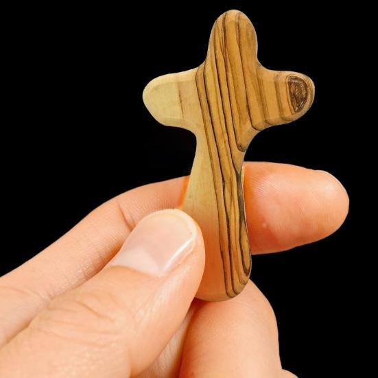 Деревянный крест, украшение, крест, мое сердце, эмоциональная поддержка, карманный обнимание, ручной крест для мужчин и женщин, молитва веры, ободряющий подарок