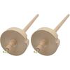 2Pcs Drop Spindle for Spinning Wool Yarn Spin Top Whorl Drop Spindle Hand Carved Wooden for Beginners