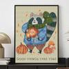 5D Full Round Drill Diamond Painting Kit Autumn Raccoon with Pumpkin Wall Art Decor