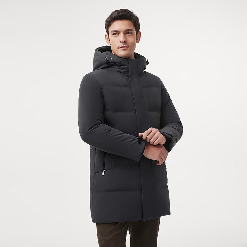 Tanboer Men's Hooded Mid-Length Down Jacket TAF510567A