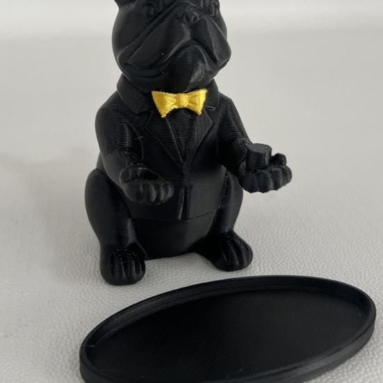 French Bulldog Statue Tray Organizer for Keys Candy Jewelry Earrings Modern Art Dining Table