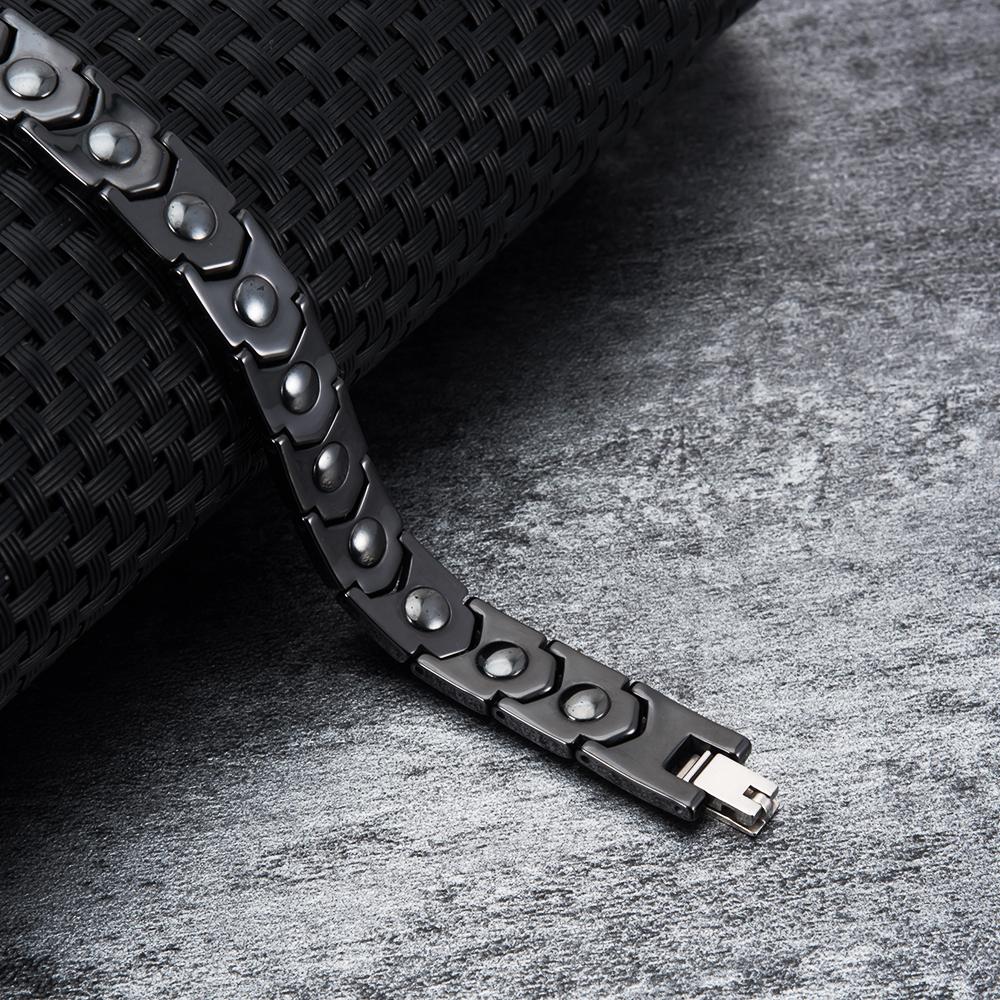 Ikuinen черный керамический браслет на руку, мужской браслет с целебной энергией, магнитные гематитовые керамические браслеты, браслеты для мужчин и женщин