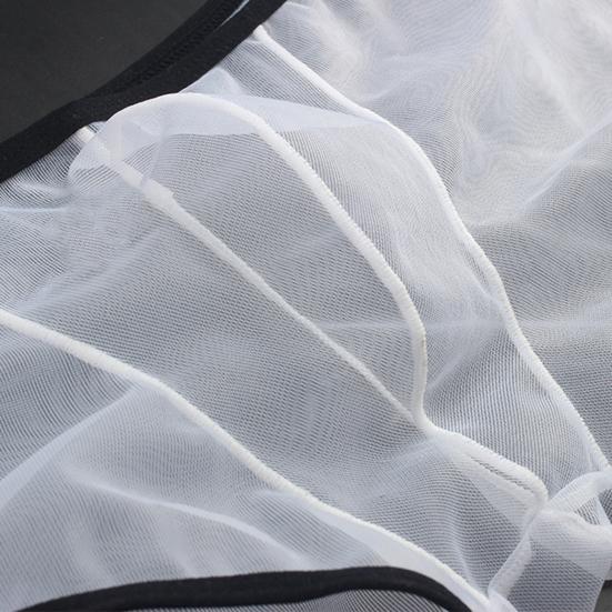 Men Boxer Underwear Transparent Mesh Perspective Shorts Panties Low-rise Moisture-wicking Boxer Shorts