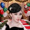Шляпка-fascinator для женщин, леди 20-х 50-х годов, винтажная шляпка-таблетка, свадебная, для коктейля, чаепития, головной убор с вуалью