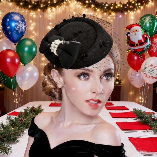 Шляпка-fascinator для женщин, леди 20-х 50-х годов, винтажная шляпка-таблетка, свадебная, для коктейля, чаепития, головной убор с вуалью