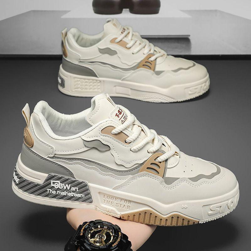 Мужская обувь знаменитостей из Интернета на весну, новые универсальные повседневные туфли на толстой подошве, нескользящие, модные туфли для подростков