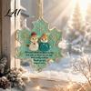 Unique Friendship Memorials Snowman Friend Acrylic Hanging Ornament 2D Xmas Tree Decor with Warm Meaningful Thank You Presents Message Car Rearview