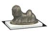 Lhasa Apso - Dog Figurine, Statue On White Marble, Trophy for Dog Show Exhibition