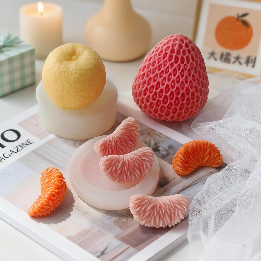 DIY Fruits Series Mango Lemon Chocolate Candy Baking Molds Handmade Fruit Strawberry Orange Blueberry Form Silicone Mold