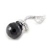 [F6326] - Silver Pendant 'Renaissance' Black White Silver (rhodium-plated) - 22x7 Mm