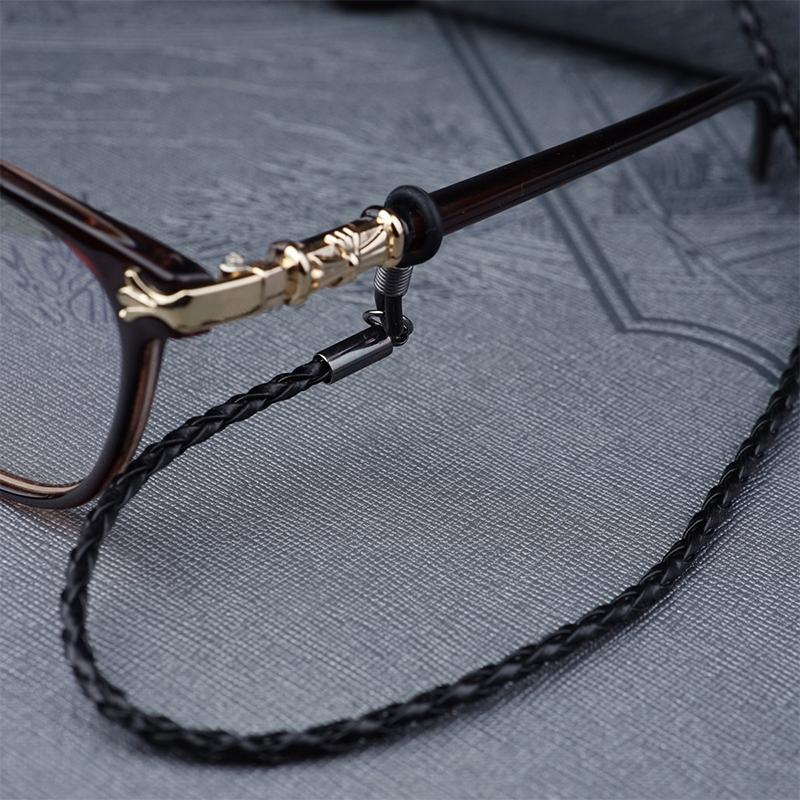 Thick Twist Sunglasses Leather Rope Chain Eyewear Braided Glasses Lanyard Strap