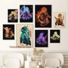 Genshin Impact Poster Game Print Wall Art Gift for Gamers Genshin Impact Characters Aesthetic Decor Canvas Painting Gaming Print