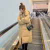 Длинная зимняя куртка выше колена с начесом Женская корейская версия свободной пуховой куртки с начесом Женская толстая начесом куртка