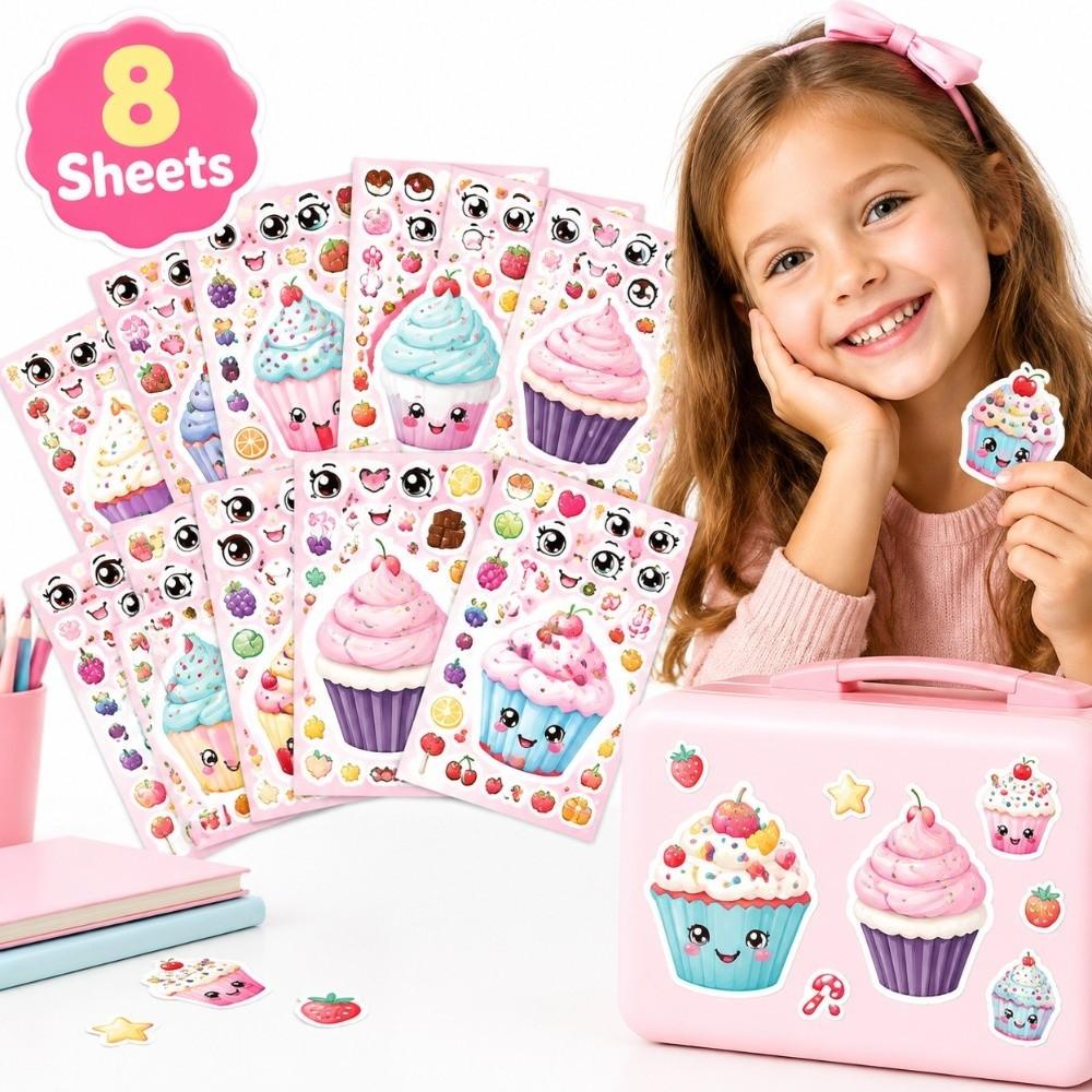 Colorful Make Your Own Stickers Waterproof Face Changing Play Set Expression Accessories
