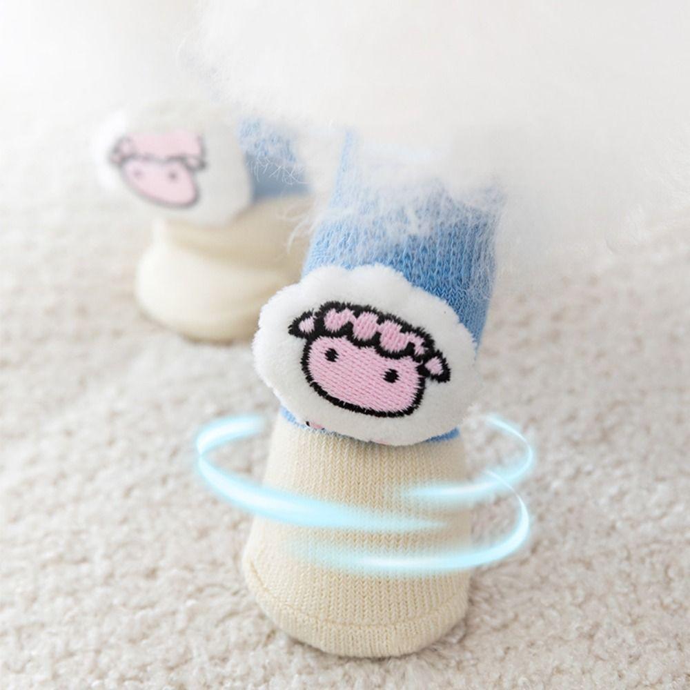 4pcs Knitted Dog Socks Cartoon Pet Dog Accessories High Quality Pet Socks