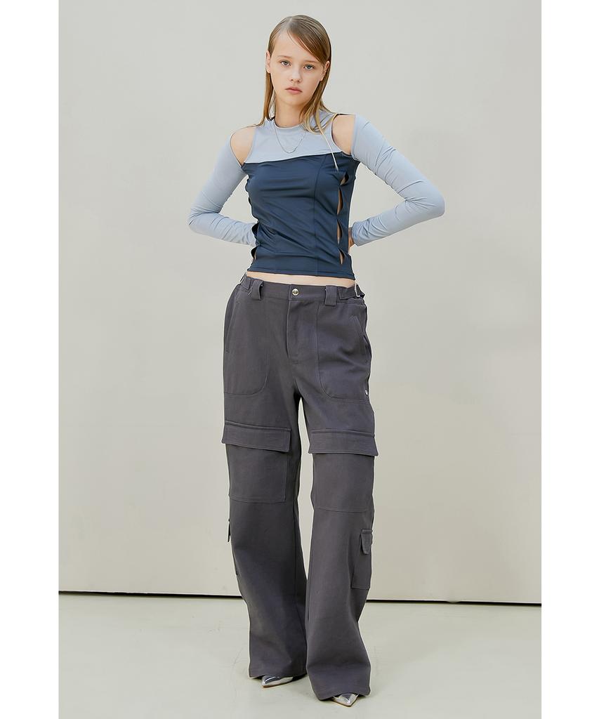 ANOTHERYOUTH Heavy Cotton Cargo Pants - Charcoal