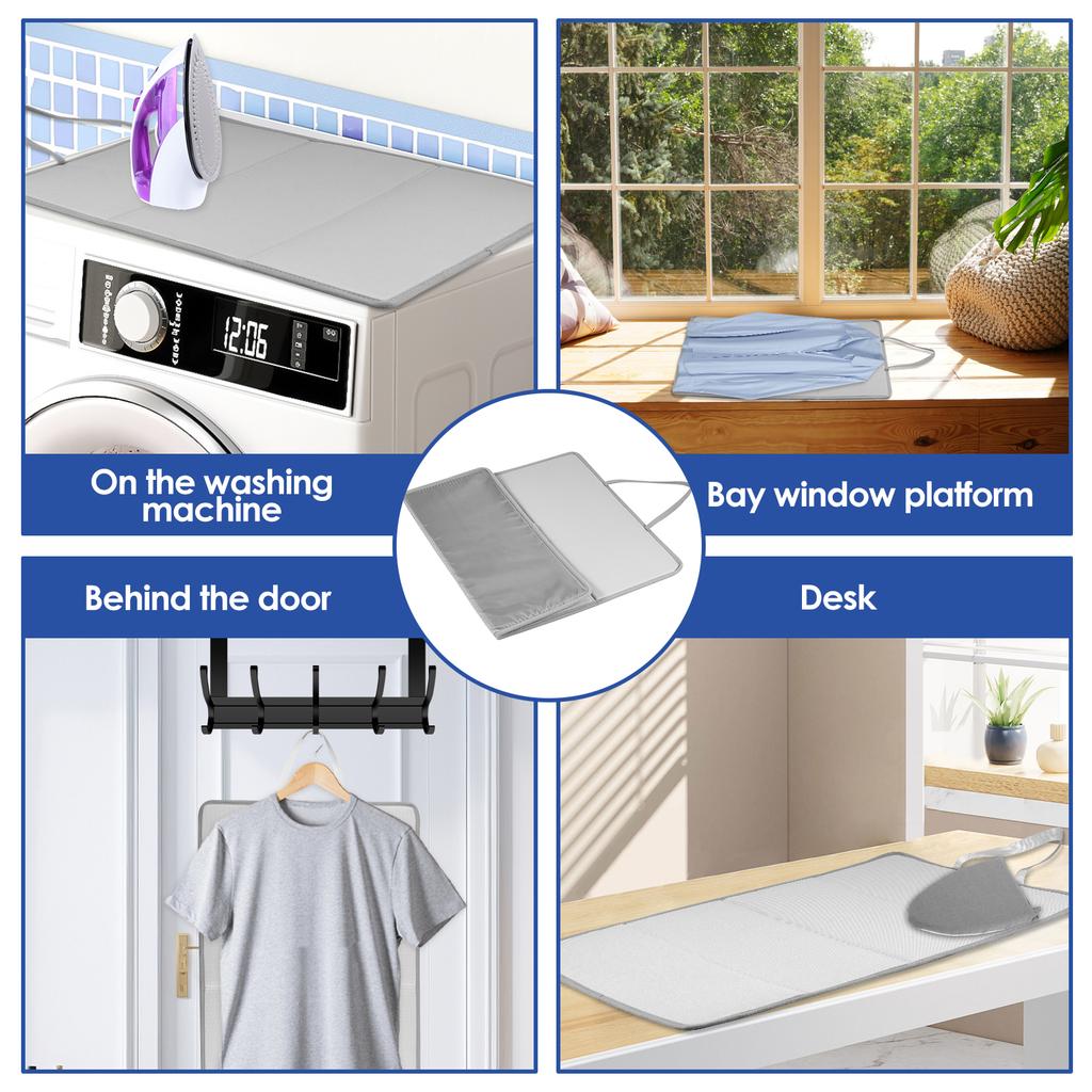 Portable Ironing Mat Folding Ironing Pad Travel Laundry Pad Clothes Protector Board Heat Resistant Ironing Blanket for Table New