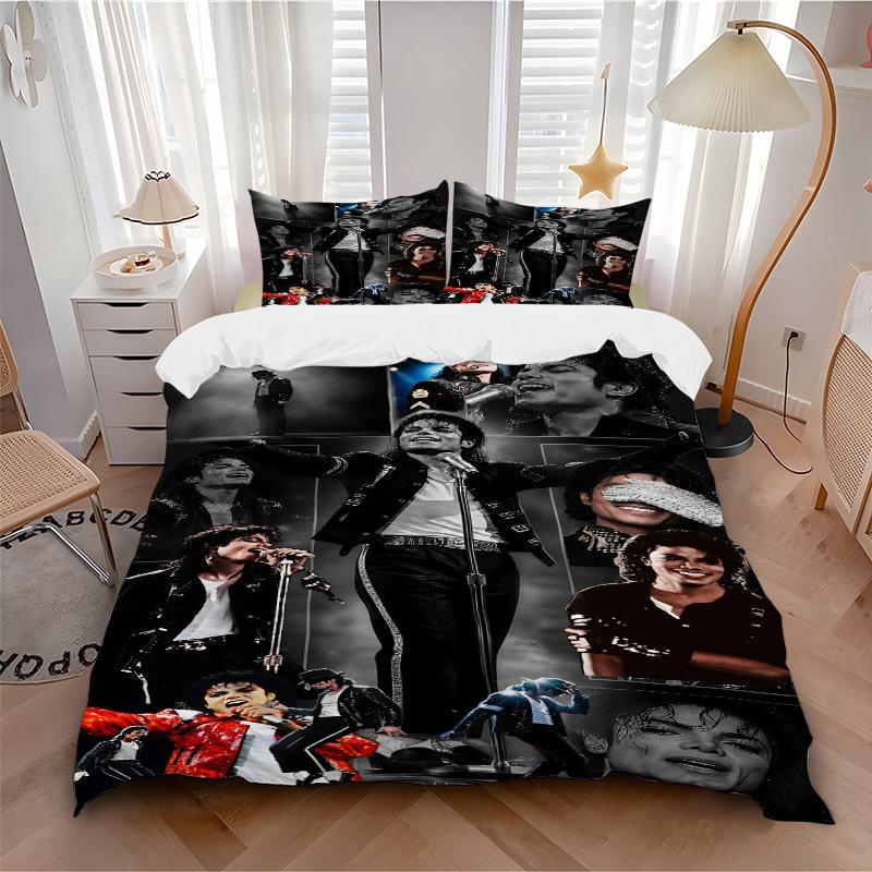 Michael Jackson'S Legacy Print 3Pcs Bedding Setduvet Cover With 2 Bedropillowcase Home Birthday Gift