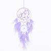 Dinosaur Dream Catcher Ornament Kids Faux LED Light Feather Dream Catcher Handmade Home Decor Birthday Gift