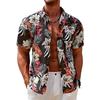 Men's 3D White Orchid Printed Shirt Button Up Shirt Casual Shirt Summer Shirt Short Sleeved Daily Vacation Clothing
