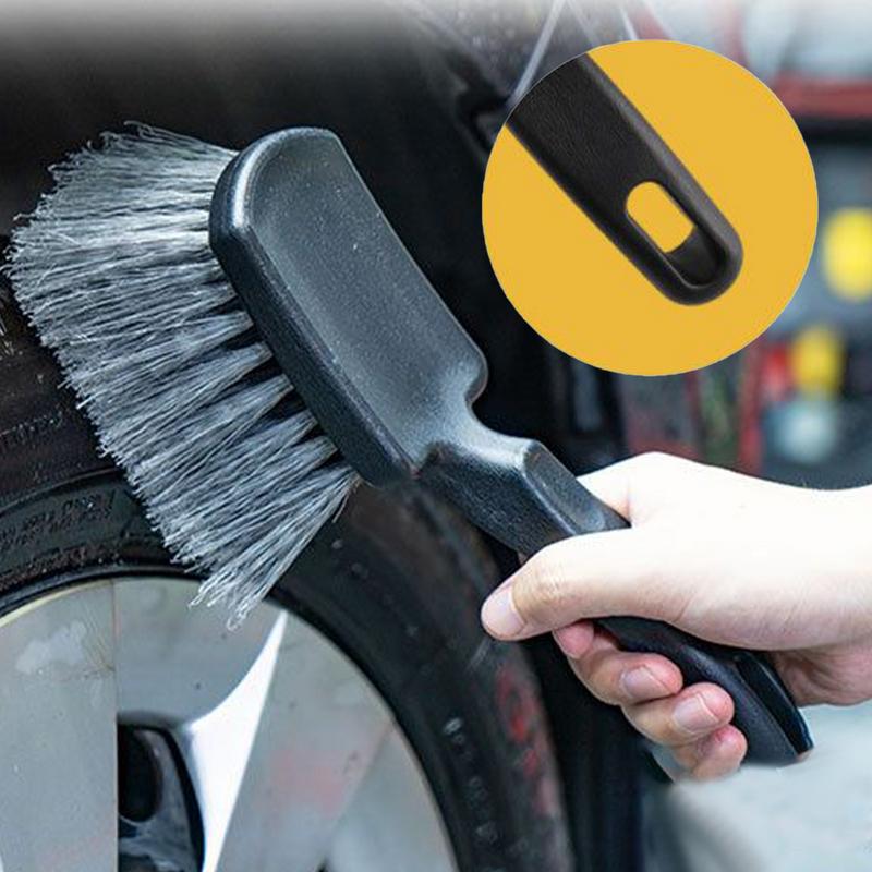 Tire Cleaner Brush Car Wheel Brush Tire Scrubber No Scratch Long Bristle Scrubber Detailing Tools Cleaning Supplies For Auto