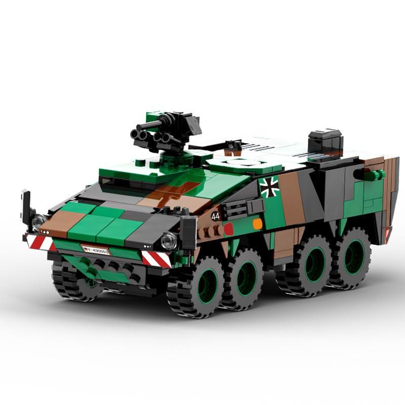 2024 Военная штурмовая машина BOXER XM808 DANA M2 BTR-4 Модель боевой машины пехоты Современные строительные блоки Кирпич Детские игрушки
