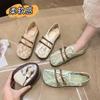 Old Beijing Cloth Shoes Women's Summer 2025 New Versatile New Chinese Hanfu Shoes One-pedal Flat-soled Soft-soled Mesh Shoes Women