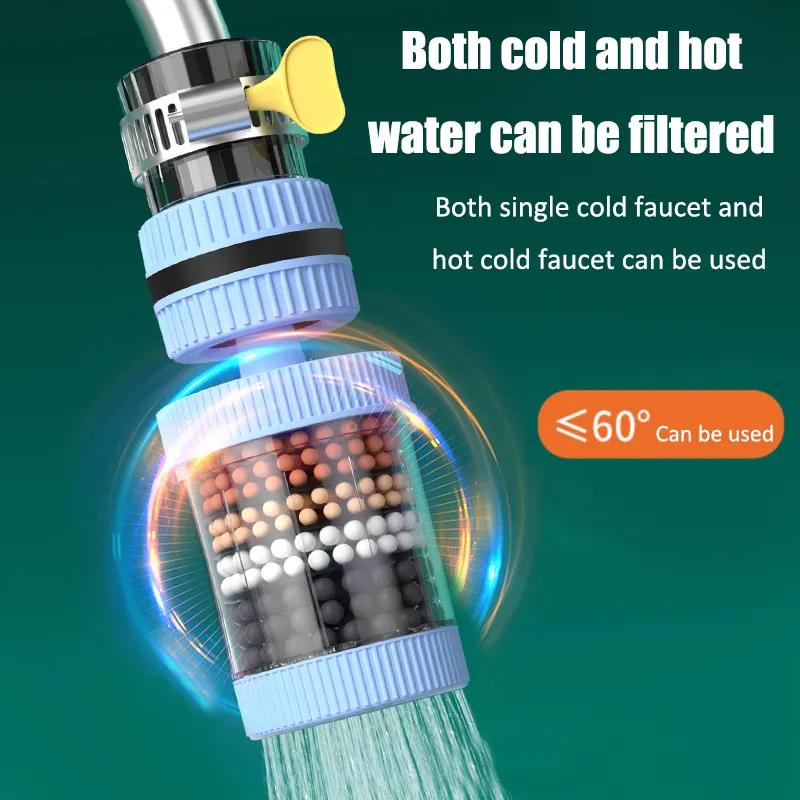 Вращающийся на 360 ° смеситель для кухни, универсальный универсальный интерфейс, съемный и моющийся фильтр, защита от брызг воды из крана для дома, душевая лейка YLE569