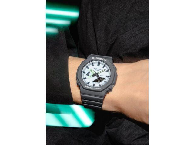 Casio Часы серии G-SHOCK GA-2100HD-8AJF HIDDEN GLOW с серым светящимся циферблатом 45,4 мм