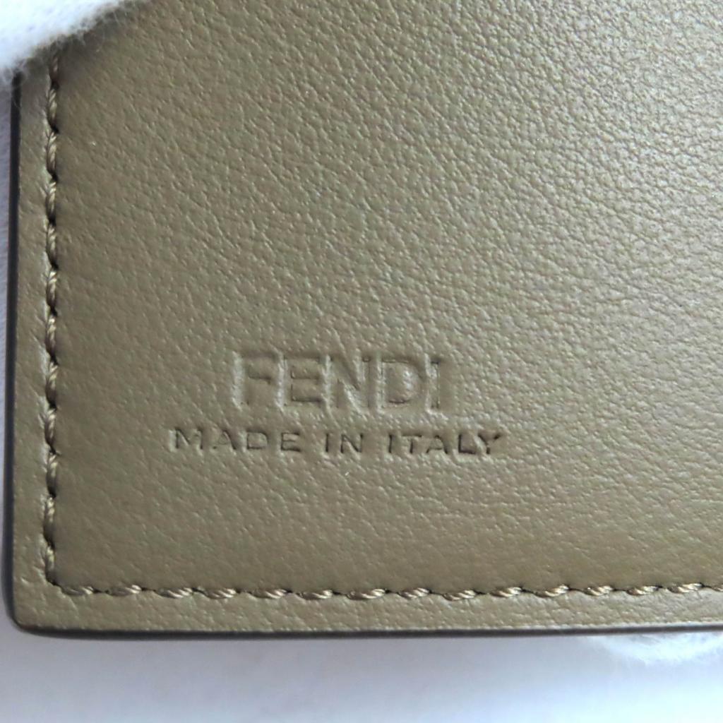 FENDI Tri-fold wallet Celeria Peekaboo Compact wallet pink leather Women 8M0426 Used