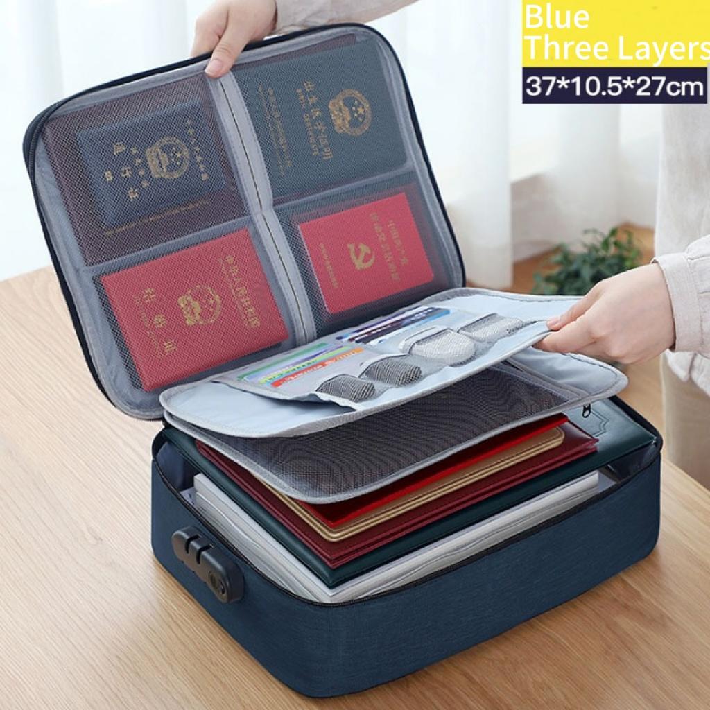Сумка для хранения документов, сумка для карт, бытовая сумка для архивов большой вместимости, для паспорта и документов, дорожная сумка из ткани Оксфорд