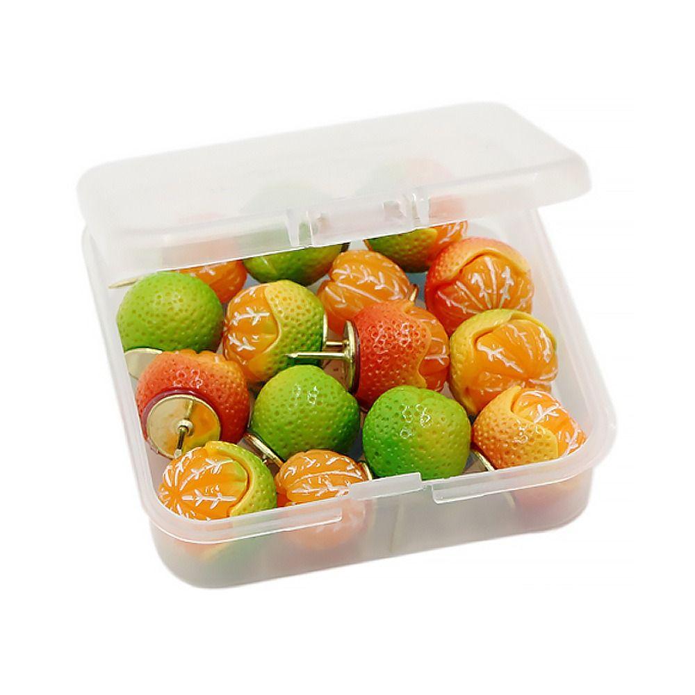 15 шт. Креативные канцелярские кнопки в виде фруктов, 3D кнопки-гвоздики, декоративные кнопки, офисные и школьные принадлежности