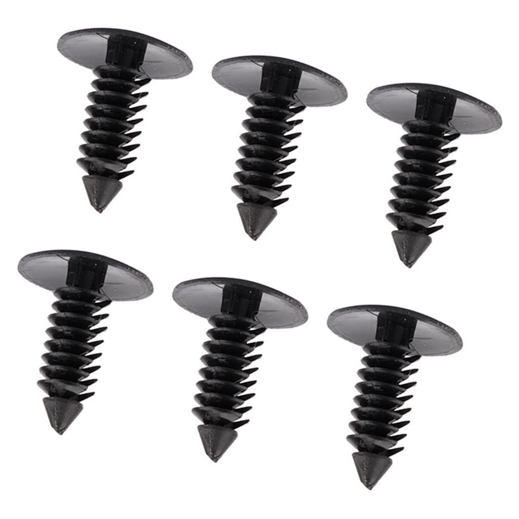 100pcs Car Door Trim 7.5mm Hole Plastic Push in Rivets Fastener Black
