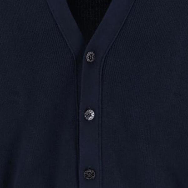 Stone Island V-Neck Logo Button Long Sleeve Knit Sweater Men sweater L1S155100009S00D8-V0020