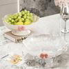 Draining Hole Footed Candy Platter Multifunctional Light Luxury Candy Fruit Plate Plastic Snack Placement Platter Table Ornament