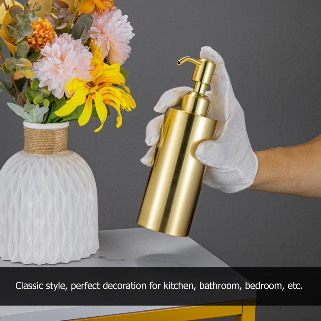 Диспенсер для жидкого мыла из нержавеющей стали, бутылка, большая емкость, домашний декор с помпой, для аксессуаров в ванную комнату