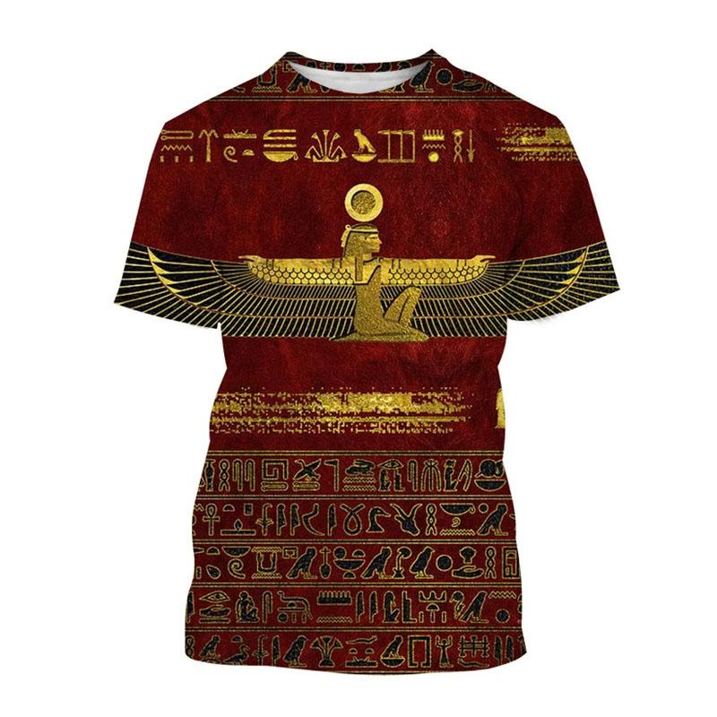 3D T-Shirt Ancient Egyptian God Eye Of Egypt Printing Short Sleeve Tops Men Harajuku Streetwear Oversize T-Shirts Size XS-6XL