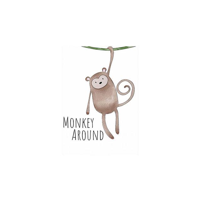 Рамка из цельного дерева, скандинавский милый мультфильм, животное, холст, картина, картина «Будь храбрым, будь сильным», детская комната, детский сад, детский настенный художественный декор