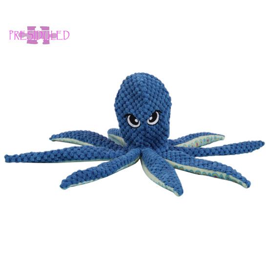 Жевательная игрушка для домашних животных, милая форма осьминога, плюшевая игрушка для собак, прочная, устойчивая к укусам, скрипучая - Товары для домашних животных