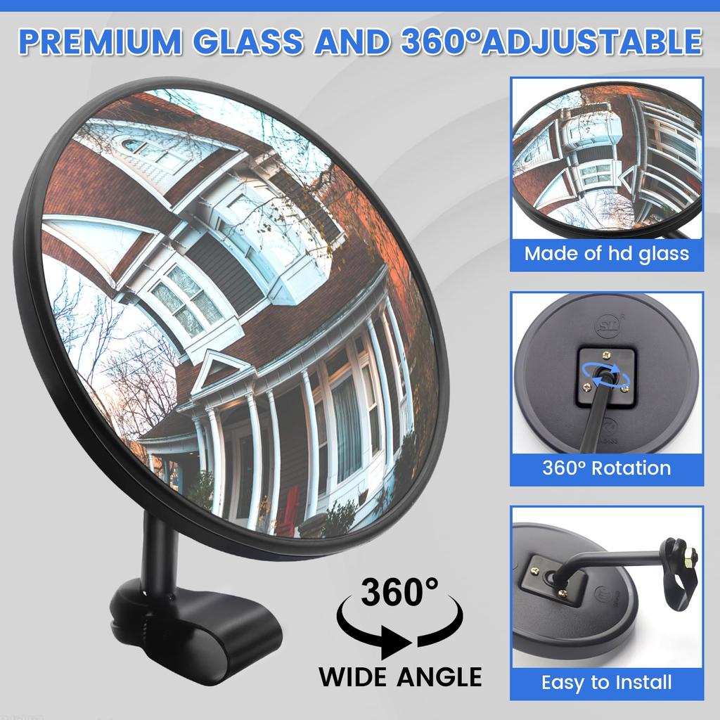 Truck curved auxiliary mirror for truck round side for large side for side view rearview blind spot tractor 1 piece set mirror, trucks, under-mirror,