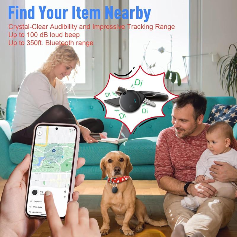Android Air Tracker Tag Bluetooth Smart Tags Works with Google Find Hub App Locator Device Item Finder for Keys Luggage Backpack