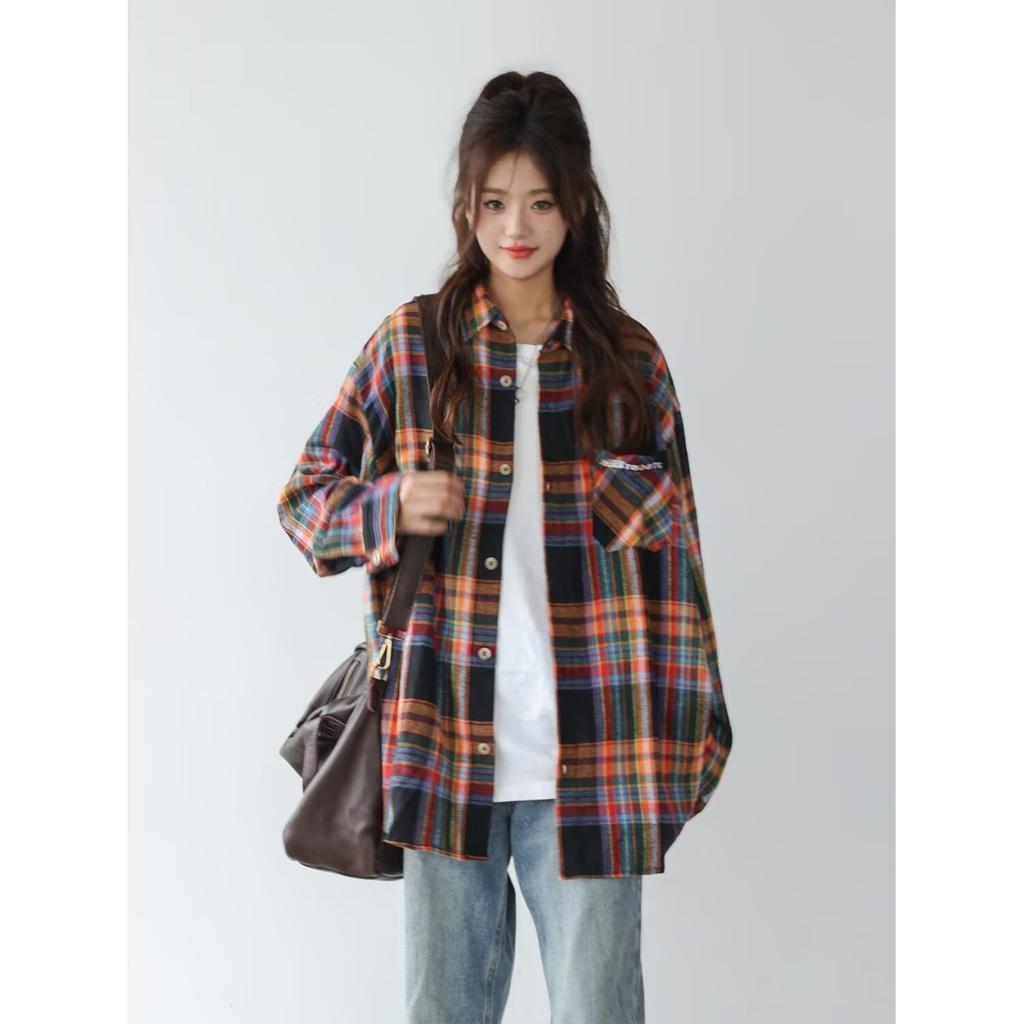 Рубашка с длинным рукавом с буквенным принтом 2024 года в японском стиле в стиле Гонконга, свободная рубашка для мальчиков, летнее модное универсальное повседневное пальто