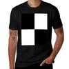Black And White Quad Contrast Blocks Tshirt Lightweight Gym Training Tshirt