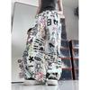 Graffiti Print Women Pants Chic Fashion Harajuku Drawstring Wide Leg Trousers Loose Pantalones Sweatpants Streetwear Korean Y2k